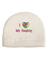 I Heart My Daughter - Autism Awareness Child Fleece Beanie Cap Hat by TooLoud-Beanie-TooLoud-White-One-Size-Fits-Most-Davson Sales