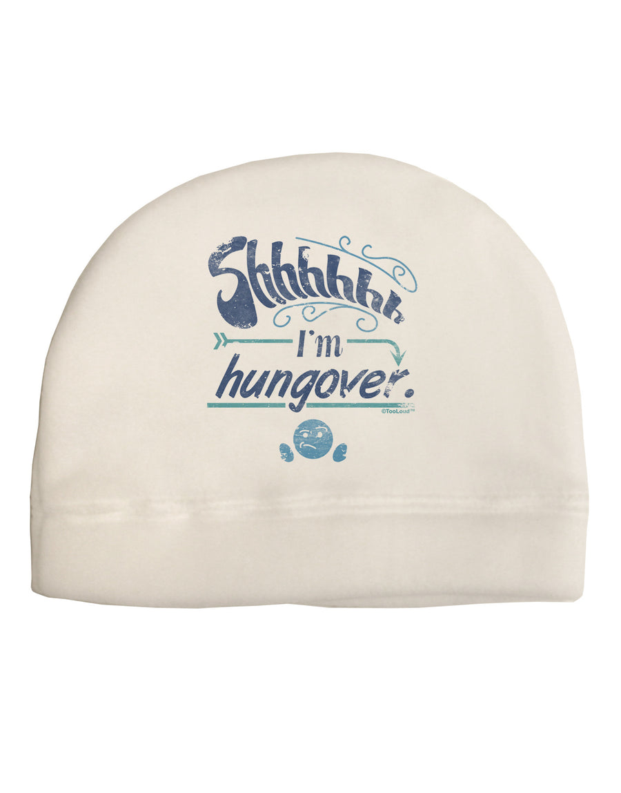 Shhh Im Hungover Funny Adult Fleece Beanie Cap Hat by-Beanie-TooLoud-White-One-Size-Fits-Most-Davson Sales