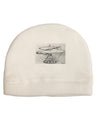 Helicopter Sketch Child Fleece Beanie Cap Hat-Beanie-TooLoud-White-One-Size-Fits-Most-Davson Sales