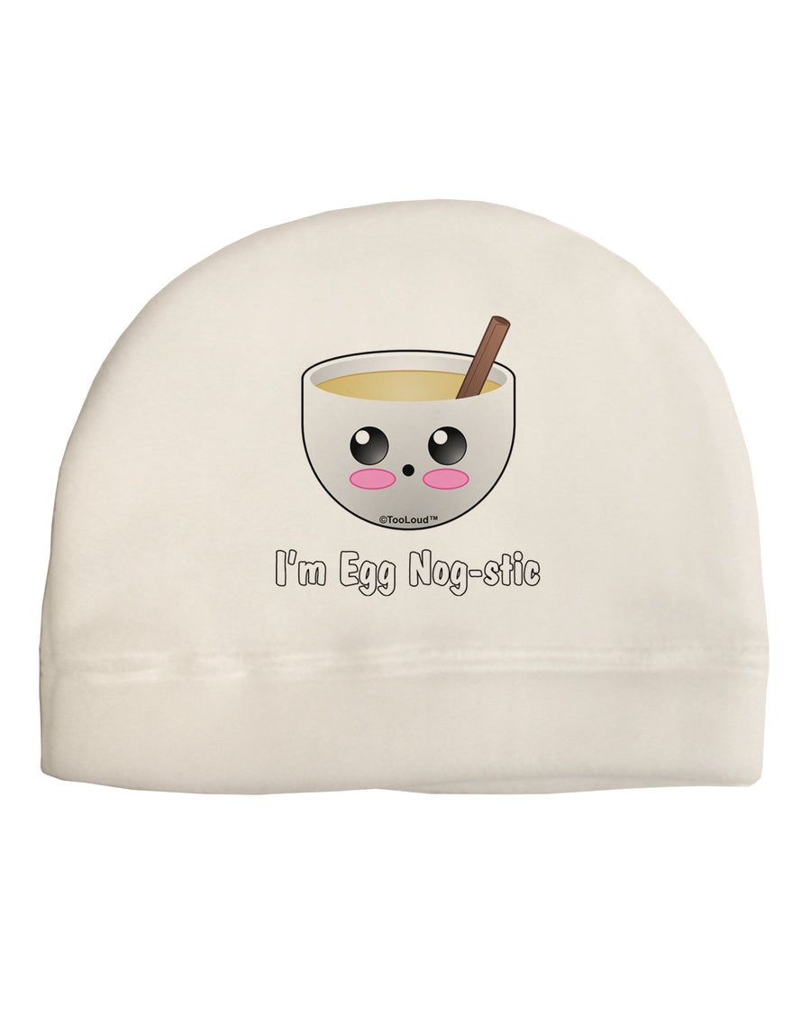 I'm Egg Nog-stic - Cute Egg Nog Child Fleece Beanie Cap Hat by TooLoud-Beanie-TooLoud-White-One-Size-Fits-Most-Davson Sales