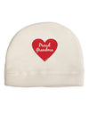 Proud Grandma Heart Adult Fleece Beanie Cap Hat-Beanie-TooLoud-White-One-Size-Fits-Most-Davson Sales