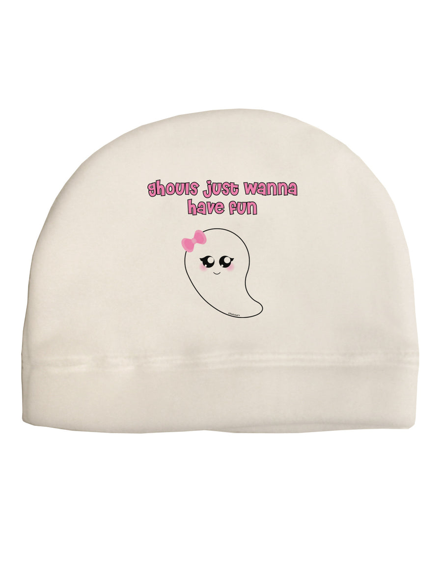 Ghouls Just Wanna Have Fun Cute Ghost - Halloween Child Fleece Beanie Cap Hat-Beanie-TooLoud-White-One-Size-Fits-Most-Davson Sales