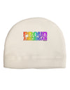 Proud American Rainbow Text Adult Fleece Beanie Cap Hat by TooLoud-Beanie-TooLoud-White-One-Size-Fits-Most-Davson Sales