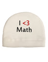 I Heart Math Adult Fleece Beanie Cap Hat by TooLoud-Beanie-TooLoud-White-One-Size-Fits-Most-Davson Sales