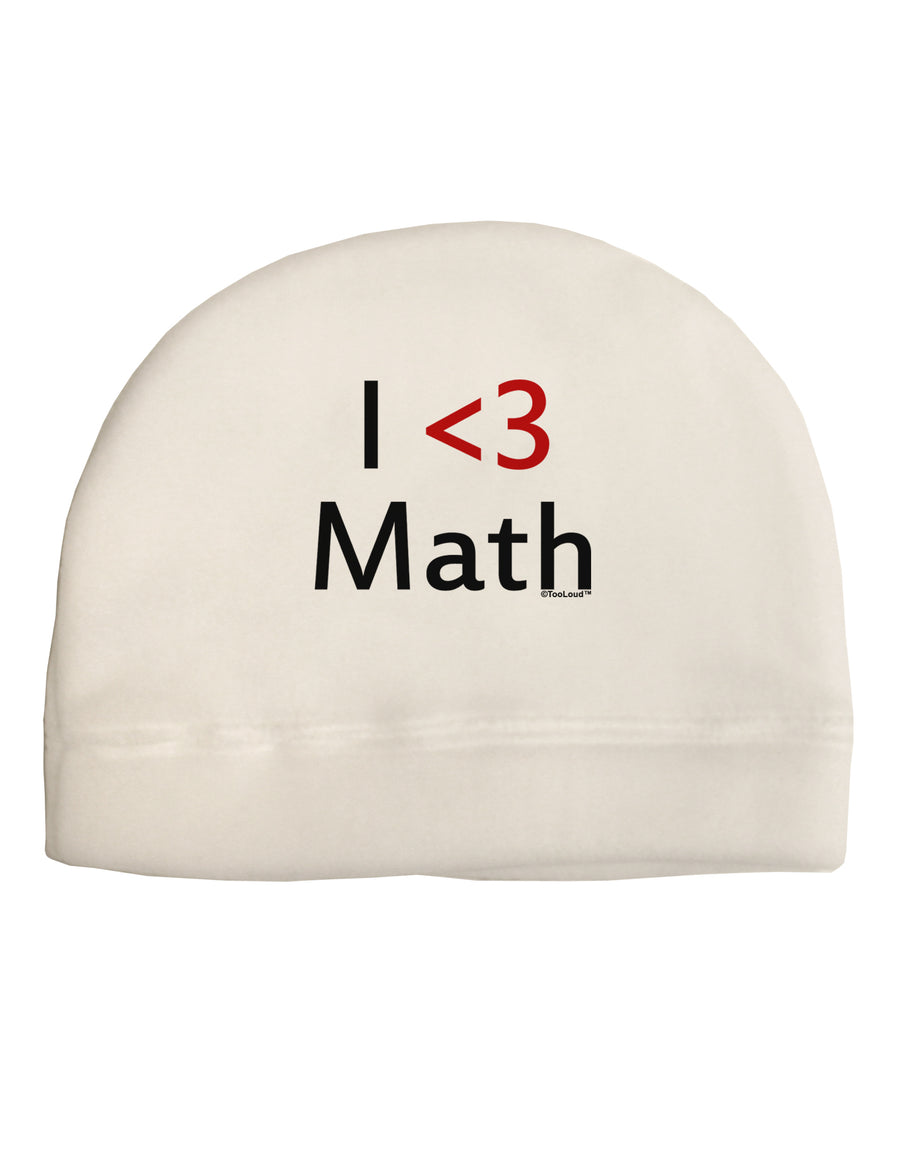 I Heart Math Adult Fleece Beanie Cap Hat by TooLoud-Beanie-TooLoud-White-One-Size-Fits-Most-Davson Sales