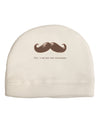 Ceci n'est pas une moustache Adult Fleece Beanie Cap Hat-Beanie-TooLoud-White-One-Size-Fits-Most-Davson Sales