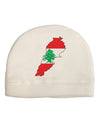 Lebanon Flag Silhouette Adult Fleece Beanie Cap Hat-Beanie-TooLoud-White-One-Size-Fits-Most-Davson Sales