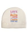 Love is like Sunshine - Quote Adult Fleece Beanie Cap Hat-Beanie-TooLoud-White-One-Size-Fits-Most-Davson Sales