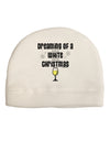 White Wine For Christmas Adult Fleece Beanie Cap Hat-Beanie-TooLoud-White-One-Size-Fits-Most-Davson Sales