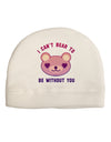 I Can't Bear to be Without You Adult Fleece Beanie Cap Hat by-Beanie-TooLoud-White-One-Size-Fits-Most-Davson Sales