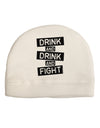 Drink and Drink and Fight Child Fleece Beanie Cap Hat-Beanie-TooLoud-White-One-Size-Fits-Most-Davson Sales