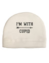 I'm With Cupid - Right Arrow Adult Fleece Beanie Cap Hat by TooLoud-Beanie-TooLoud-White-One-Size-Fits-Most-Davson Sales