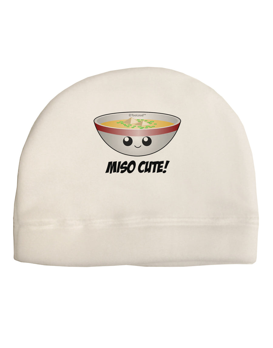 Miso Cute - Cute Miso Soup Bowl Adult Fleece Beanie Cap Hat by TooLoud-Beanie-TooLoud-White-One-Size-Fits-Most-Davson Sales