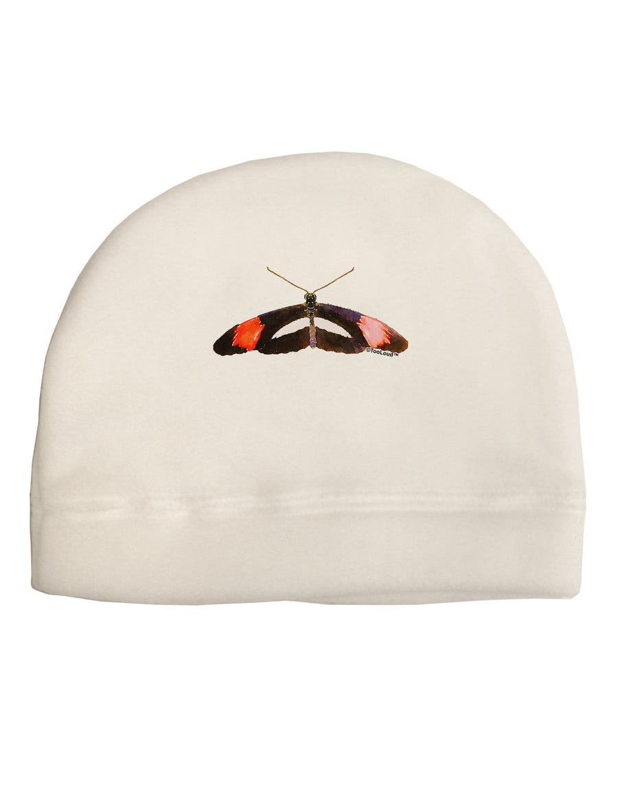 TooLoud Watercolor Butterfly Black Child Fleece Beanie Cap Hat-Beanie-TooLoud-White-One-Size-Fits-Most-Davson Sales