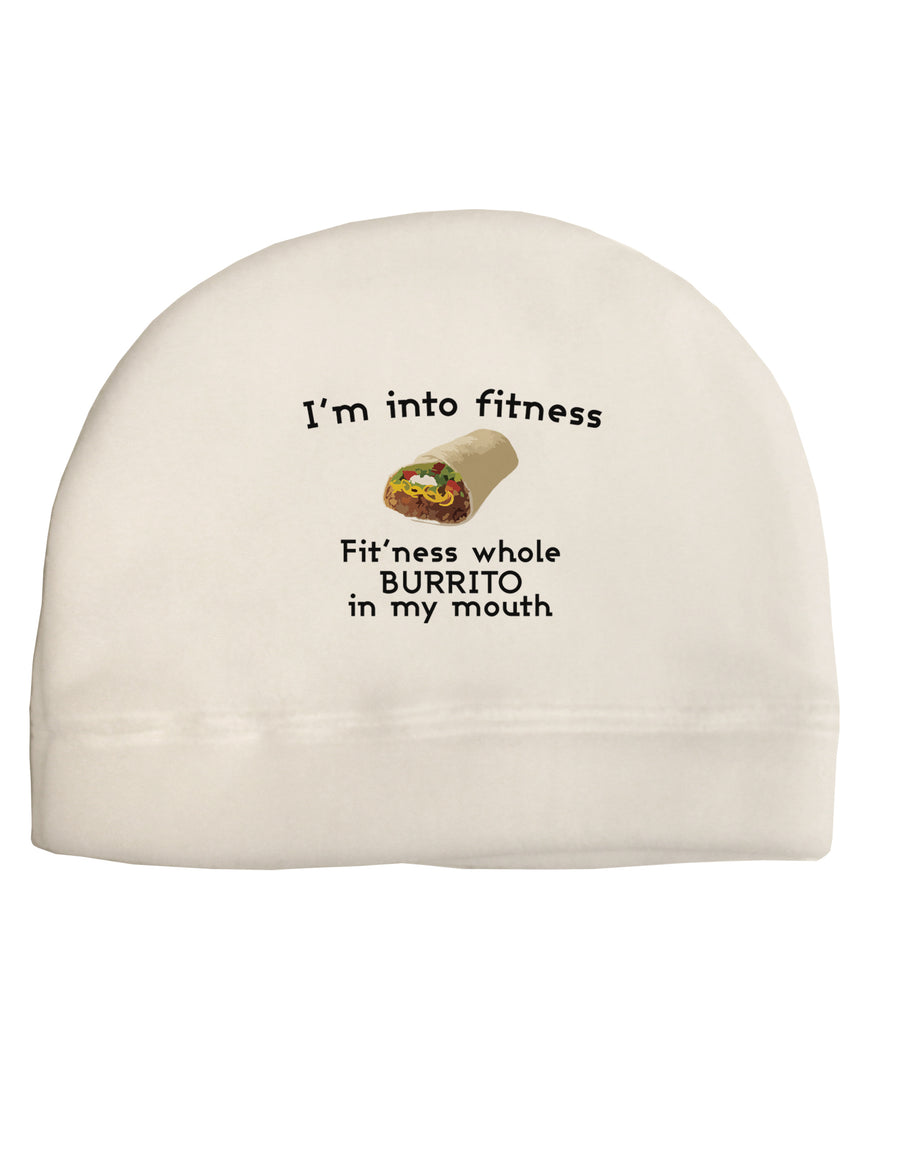 I'm Into Fitness Burrito Funny Child Fleece Beanie Cap Hat by TooLoud-Clothing-TooLoud-White-One-Size-Fits-Most-Davson Sales