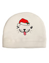 Kyu-T Face Puppina Santa Girl Dog Adult Fleece Beanie Cap Hat-Beanie-TooLoud-White-One-Size-Fits-Most-Davson Sales