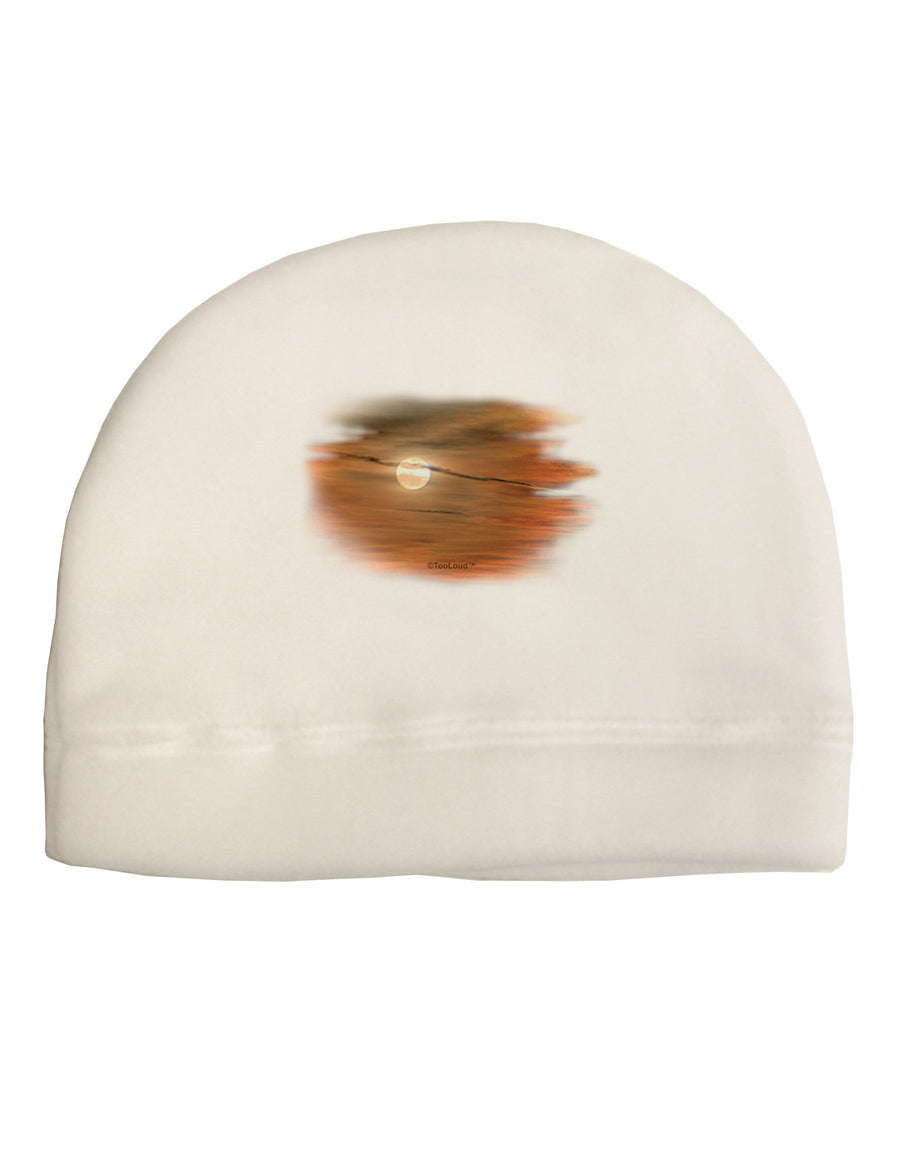 Hazy Moon Adult Fleece Beanie Cap Hat-Beanie-TooLoud-White-One-Size-Fits-Most-Davson Sales