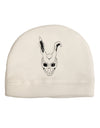 Scary Bunny Face White Distressed Adult Fleece Beanie Cap Hat-Beanie-TooLoud-White-One-Size-Fits-Most-Davson Sales