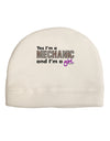 Yes I am a Mechanic Girl Child Fleece Beanie Cap Hat-Beanie-TooLoud-White-One-Size-Fits-Most-Davson Sales