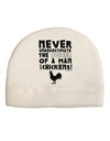 A Man With Chickens Adult Fleece Beanie Cap Hat-Beanie-TooLoud-White-One-Size-Fits-Most-Davson Sales