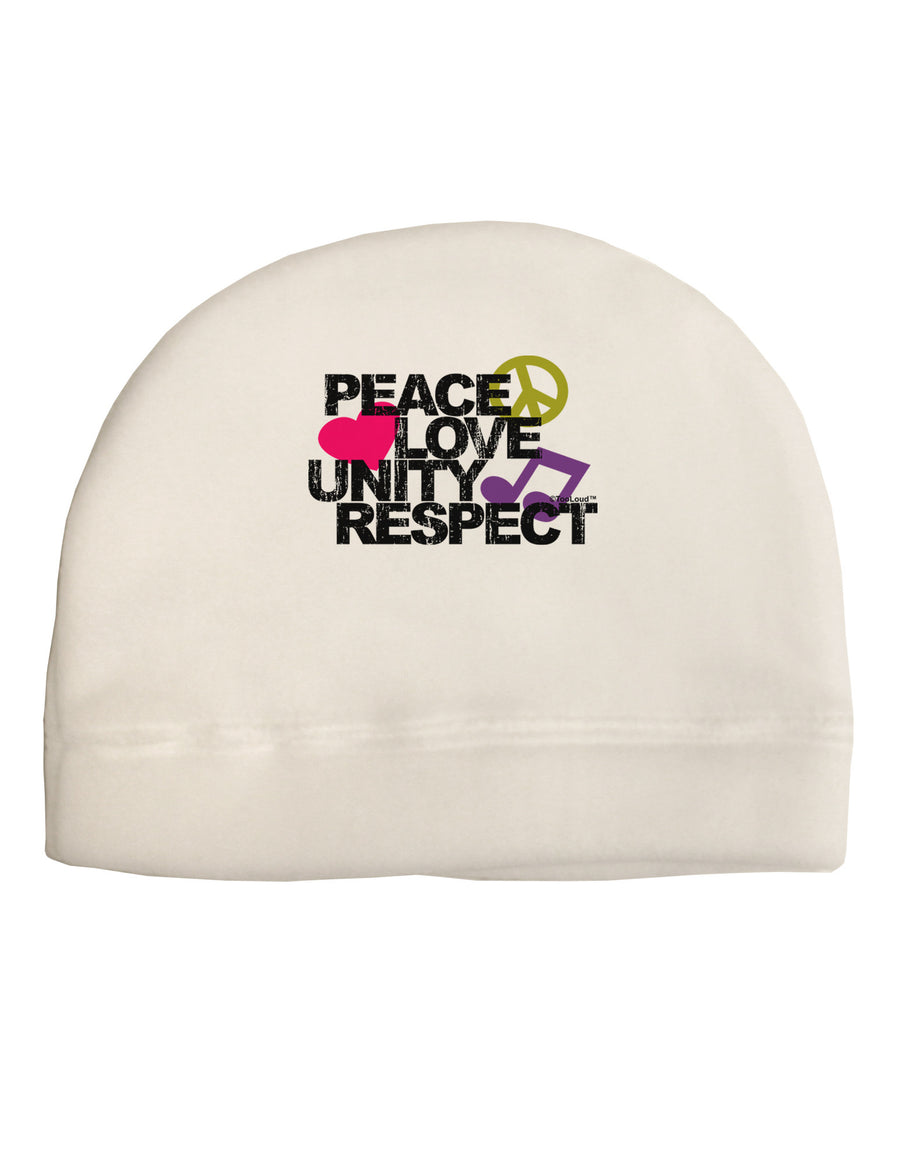 PLUR Distressed Text Adult Fleece Beanie Cap Hat-Beanie-TooLoud-White-One-Size-Fits-Most-Davson Sales