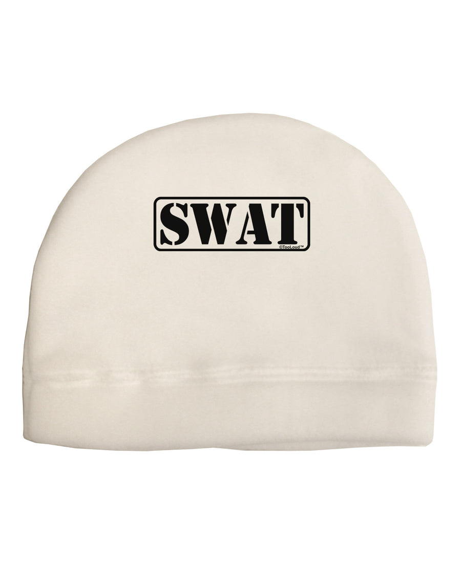 SWAT Team Logo - Text #2 Adult Fleece Beanie Cap Hat by TooLoud-Beanie-TooLoud-White-One-Size-Fits-Most-Davson Sales