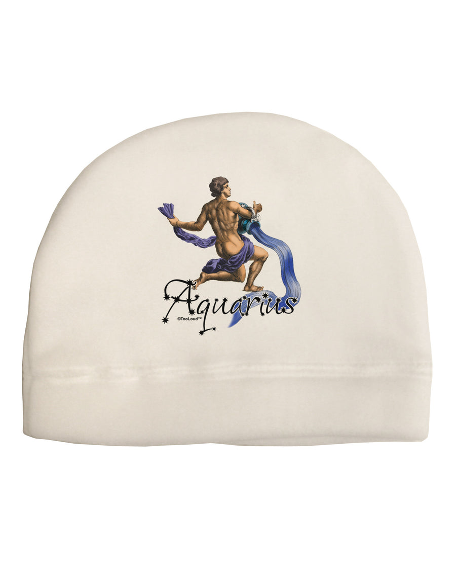 Aquarius Color Illustration Adult Fleece Beanie Cap Hat-Beanie-TooLoud-White-One-Size-Fits-Most-Davson Sales