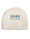 Dreidel Champion Hanukkah Adult Fleece Beanie Cap Hat-Beanie-TooLoud-White-One-Size-Fits-Most-Davson Sales