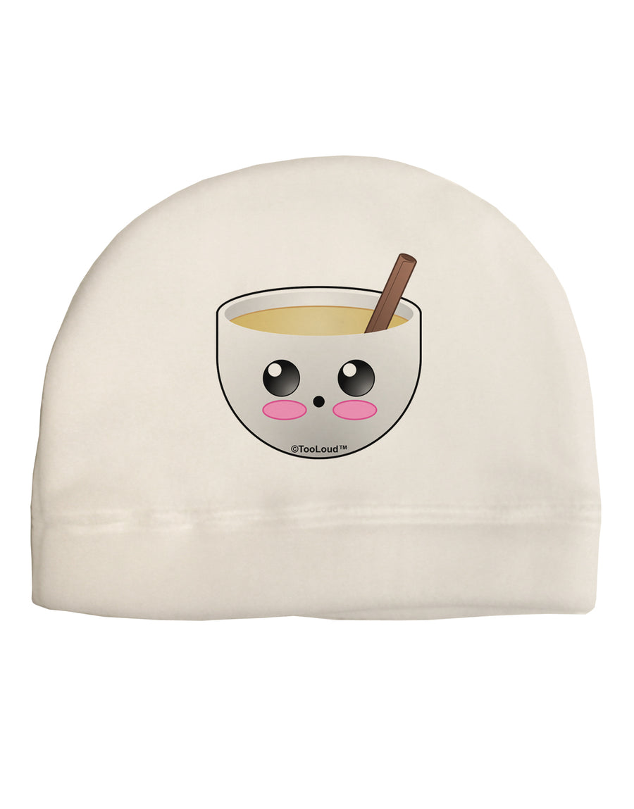 Cute Egg Nog Design - Child Fleece Beanie Cap Hat by TooLoud-Beanie-TooLoud-White-One-Size-Fits-Most-Davson Sales