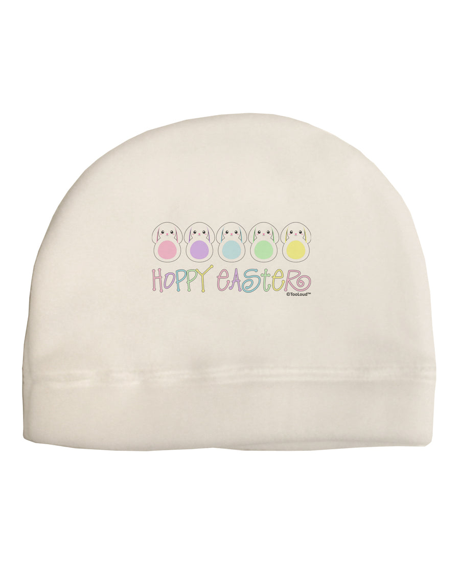 Cute Pastel Bunnies - Hoppy Easter Child Fleece Beanie Cap Hat by TooLoud-Beanie-TooLoud-White-One-Size-Fits-Most-Davson Sales