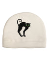 Cute Arched Black Cat Halloween Adult Fleece Beanie Cap Hat-Beanie-TooLoud-White-One-Size-Fits-Most-Davson Sales