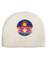 Grunge Colorado Emblem Flag Adult Fleece Beanie Cap Hat-Beanie-TooLoud-White-One-Size-Fits-Most-Davson Sales