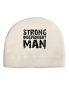 Strong Independent Man Child Fleece Beanie Cap Hat-Beanie-TooLoud-White-One-Size-Fits-Most-Davson Sales