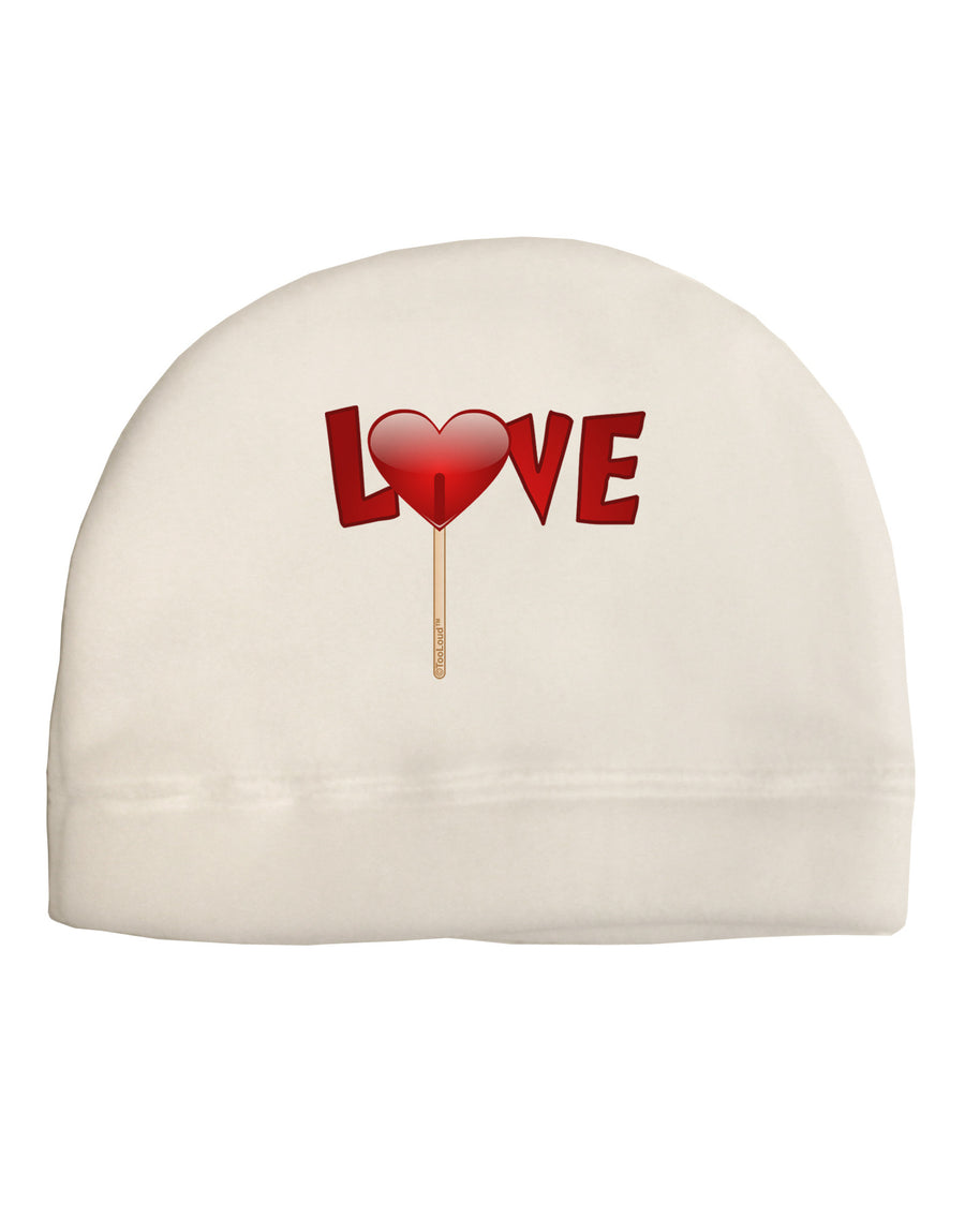 Love Lollipop Child Fleece Beanie Cap Hat-Beanie-TooLoud-White-One-Size-Fits-Most-Davson Sales