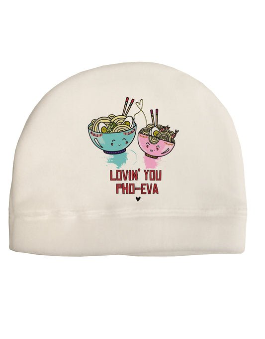 TooLoud Lovin you Pho Eva Adult Fleece Beanie Cap Hat-Beanie-TooLoud-White-One-Size-Fits-Most-Davson Sales