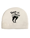 Trick or Treat Cute Black Cat Halloween Adult Fleece Beanie Cap Hat-Beanie-TooLoud-White-One-Size-Fits-Most-Davson Sales