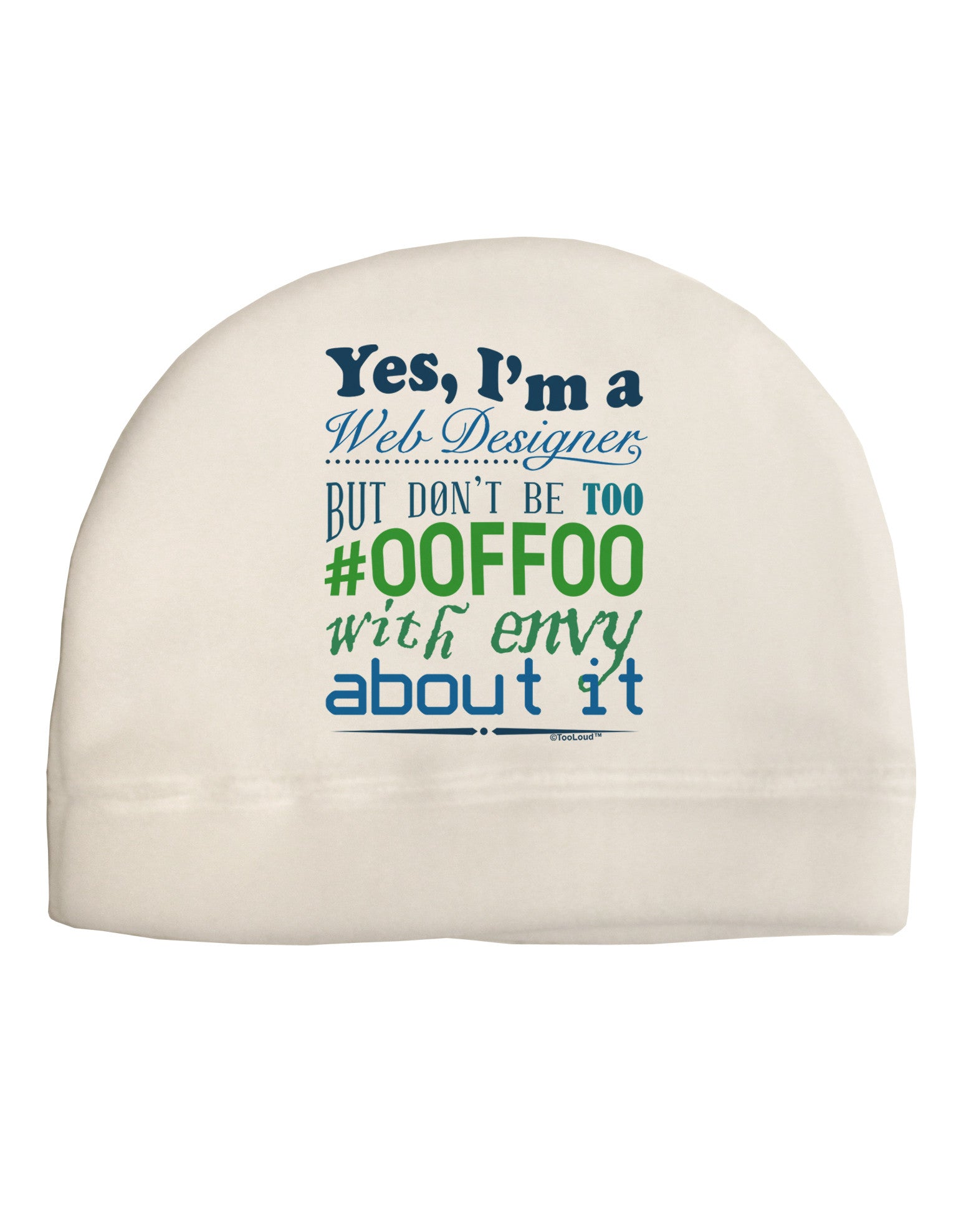 Web Designer -00FF00 With Envy Adult Fleece Beanie Cap Hat-Beanie-TooLoud-White-One-Size-Fits-Most-Davson Sales