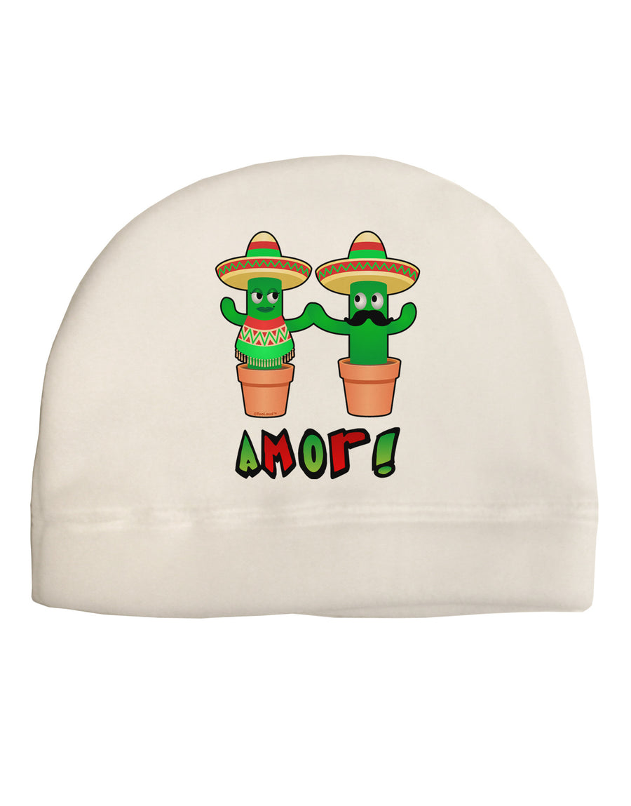 Fiesta Cactus Couple Amor Adult Fleece Beanie Cap Hat-Beanie-TooLoud-White-One-Size-Fits-Most-Davson Sales