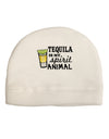 Tequila Is My Spirit Animal Adult Fleece Beanie Cap Hat-Beanie-TooLoud-White-One-Size-Fits-Most-Davson Sales