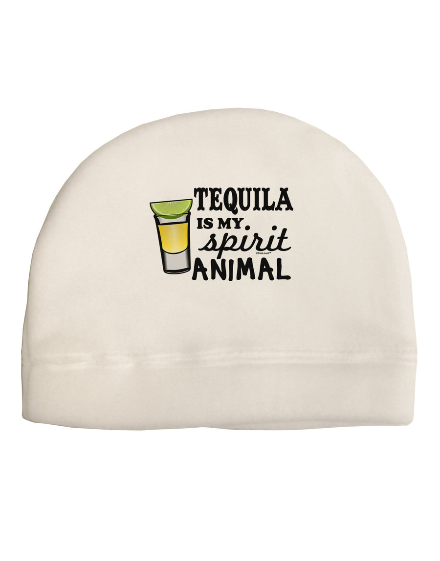 Tequila Is My Spirit Animal Adult Fleece Beanie Cap Hat-Beanie-TooLoud-White-One-Size-Fits-Most-Davson Sales