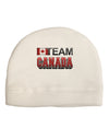 Sporty Team Canada Adult Fleece Beanie Cap Hat-Beanie-TooLoud-White-One-Size-Fits-Most-Davson Sales