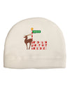 Rudolf Ratchet Reindeer Color Text Child Fleece Beanie Cap Hat-Beanie-TooLoud-White-One-Size-Fits-Most-Davson Sales