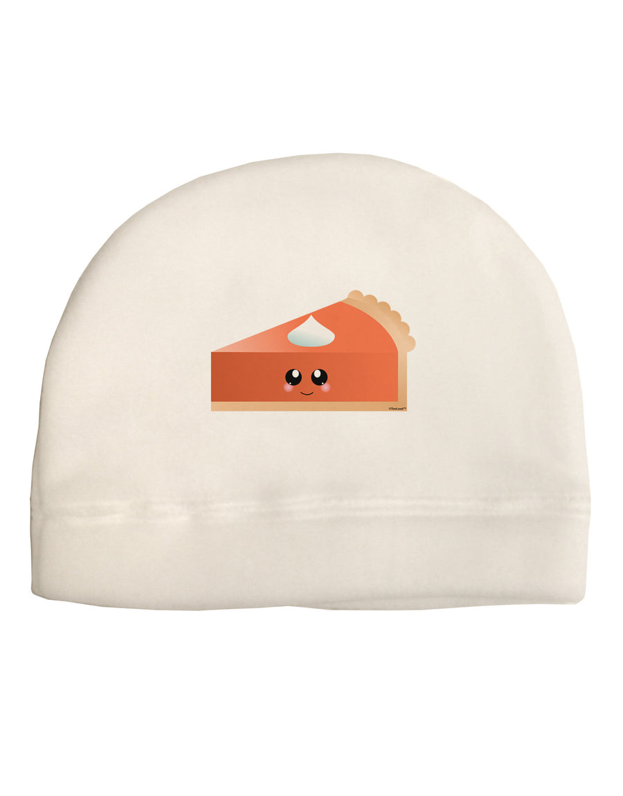 Cute Pumpkin Pie Thanksgiving Adult Fleece Beanie Cap Hat-Beanie-TooLoud-White-One-Size-Fits-Most-Davson Sales