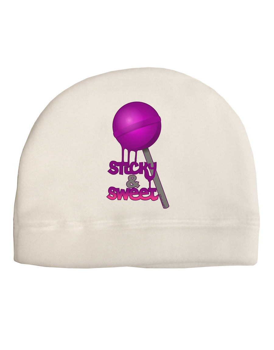 Sticky & Sweet Lollipop Adult Fleece Beanie Cap Hat-Beanie-TooLoud-White-One-Size-Fits-Most-Davson Sales