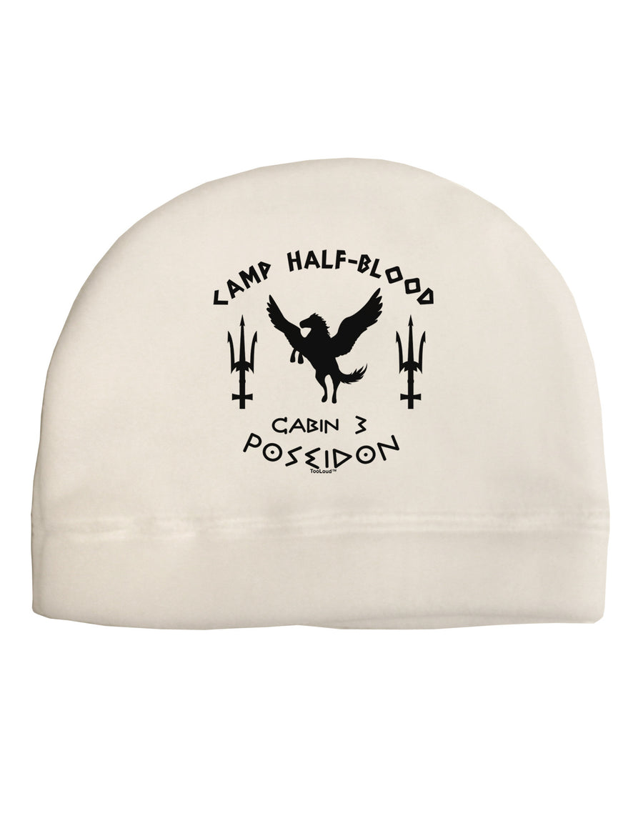 Cabin 3 Poseidon Camp Half Blood Adult Fleece Beanie Cap Hat-Beanie-TooLoud-White-One-Size-Fits-Most-Davson Sales