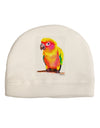 Sun Conure Parrot Watercolor Adult Fleece Beanie Cap Hat-Beanie-TooLoud-White-One-Size-Fits-Most-Davson Sales