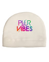 PLUR Vibes Adult Fleece Beanie Cap Hat-Beanie-TooLoud-White-One-Size-Fits-Most-Davson Sales