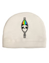 Rainbow Panda Peeking Out of Zipper Adult Fleece Beanie Cap Hat by TooLoud-Beanie-TooLoud-White-One-Size-Fits-Most-Davson Sales