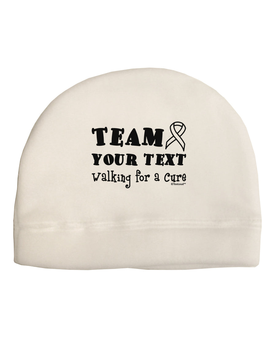 Personalized Team -Name- Walking for a Cure Child Fleece Beanie Cap Hat-Beanie-TooLoud-White-One-Size-Fits-Most-Davson Sales