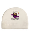 Owl Purple Text Adult Fleece Beanie Cap Hat-Beanie-TooLoud-White-One-Size-Fits-Most-Davson Sales